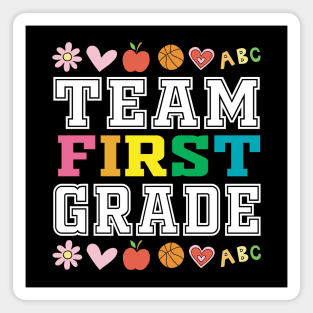 Team First Grade Shirt Teacher Student Back To School Magnet